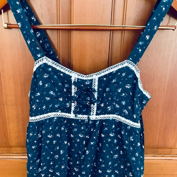 Emerson Fry Tiered Maxi Dress Anne Flowers MAJOLICA, Lined , Size M, Like New - Picture 5 of 10